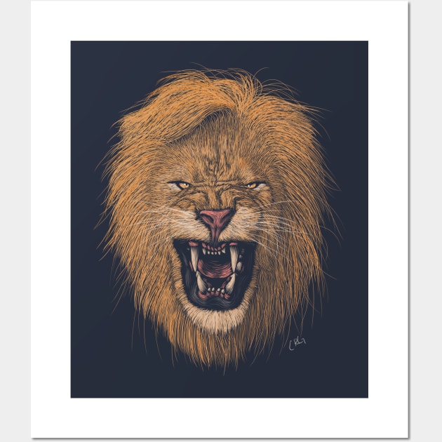 Roaring Lion Wall Art by Walking in Nature